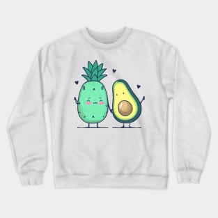 avocado and pineapple cute Crewneck Sweatshirt